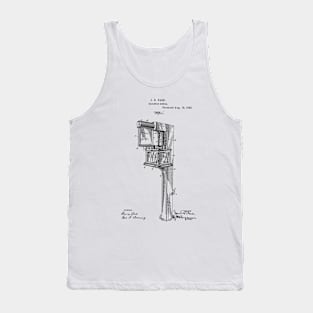 Railroad signal Vintage Patent Hand Drawing Tank Top